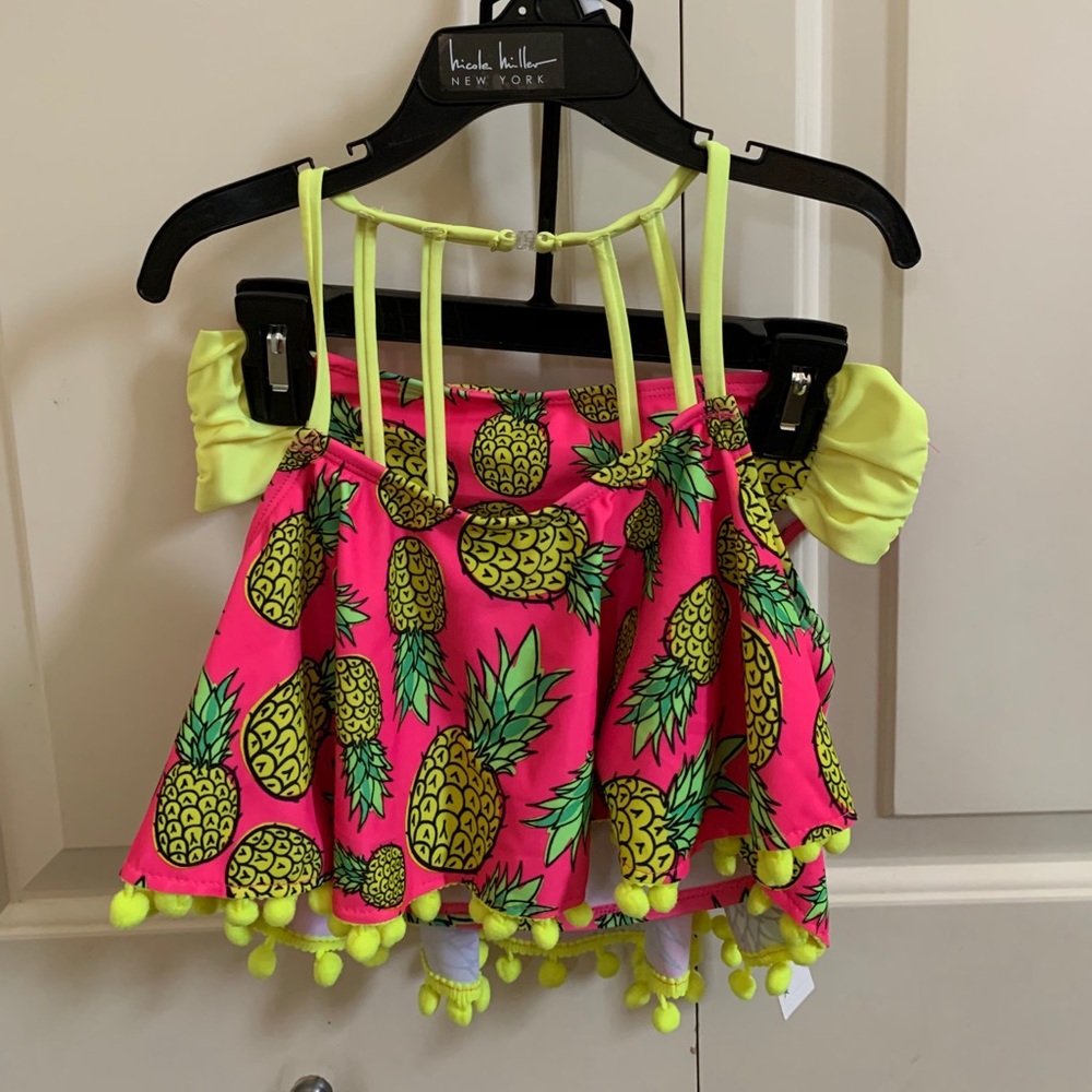 Girls pineapple two piece swimsuit